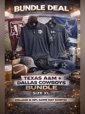 Texas A&M + Dallas Cowboys Bundle XL | Men’s Athletic Polo & Tee